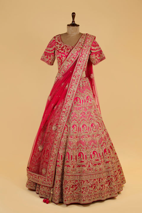 Ombre Lehenga in the shades of Pink with Doli design