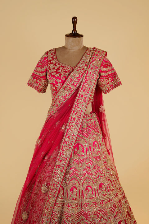 Ombre Lehenga in the shades of Pink with Doli design