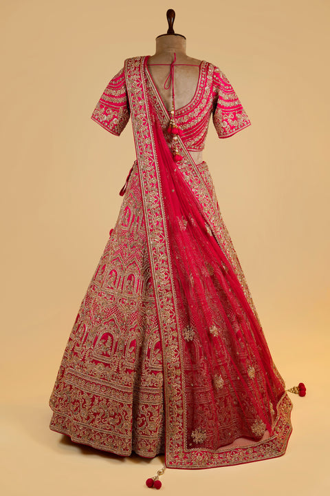 Ombre Lehenga in the shades of Pink with Doli design