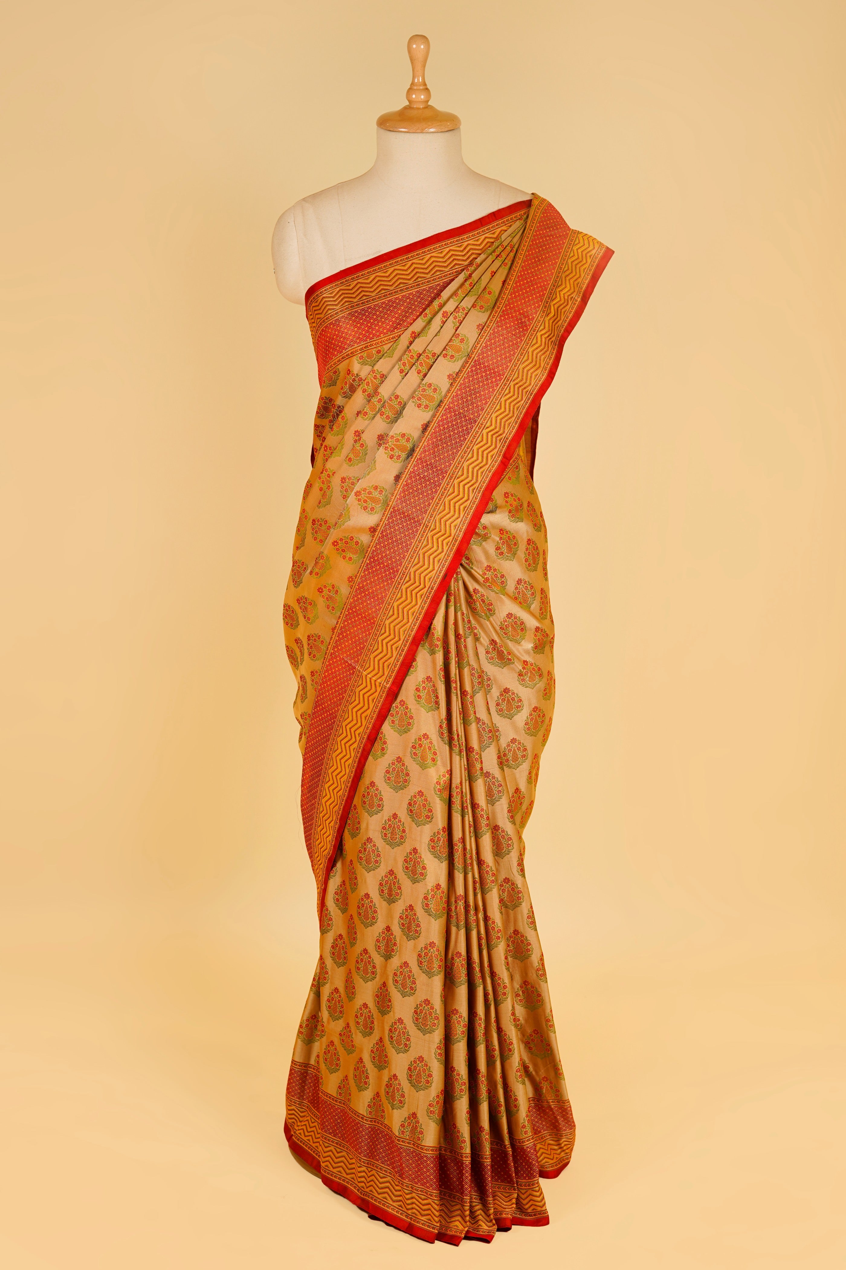 Gold Jamawar Saree