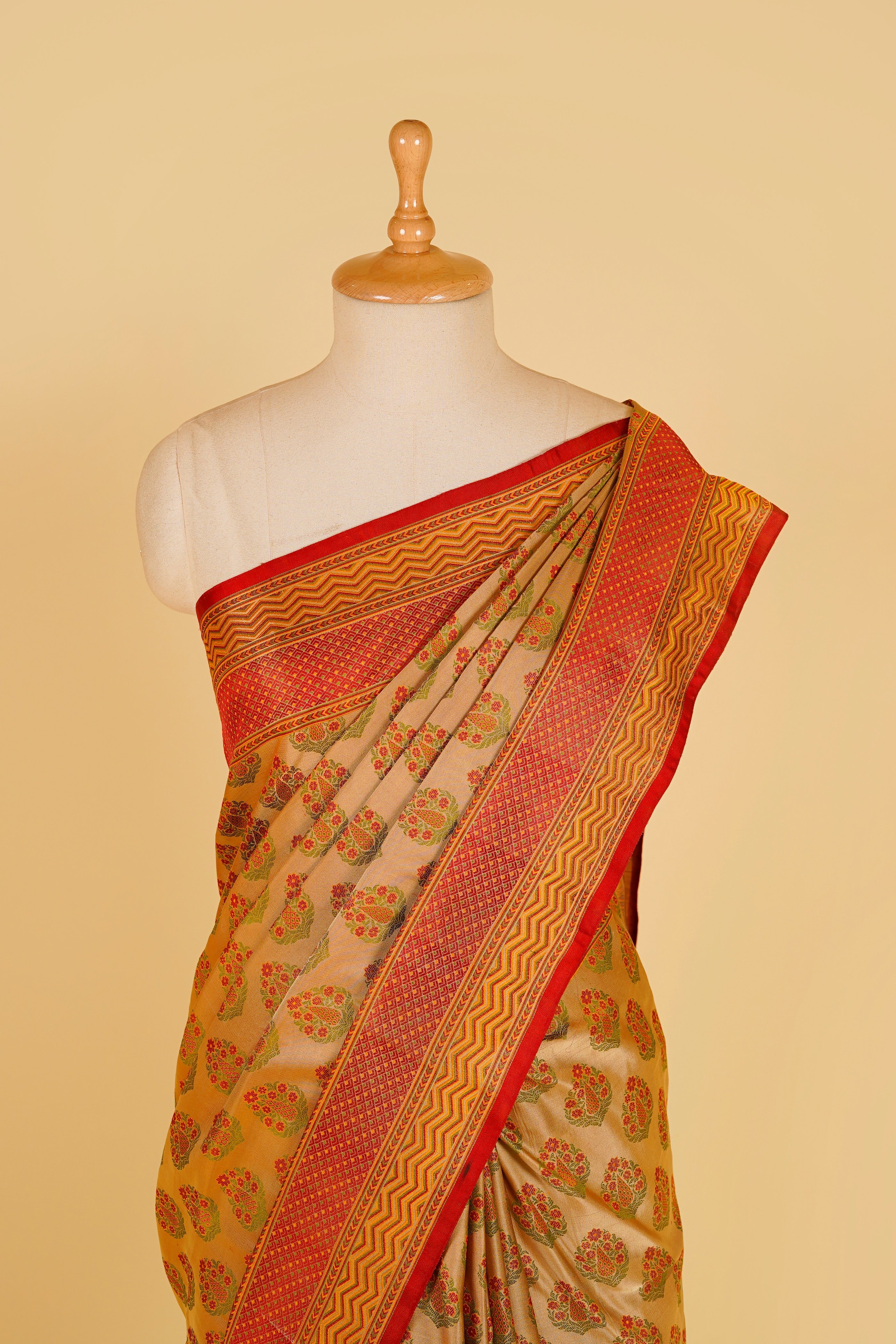 Gold Jamawar Saree